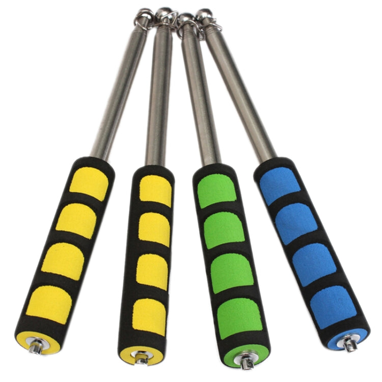 2M 9 Knots Telescopic Stainless Steel Rubber Sleeve Teaching Stick Guide Signal Flag, Random Color Delivery, 2M 9 Knots