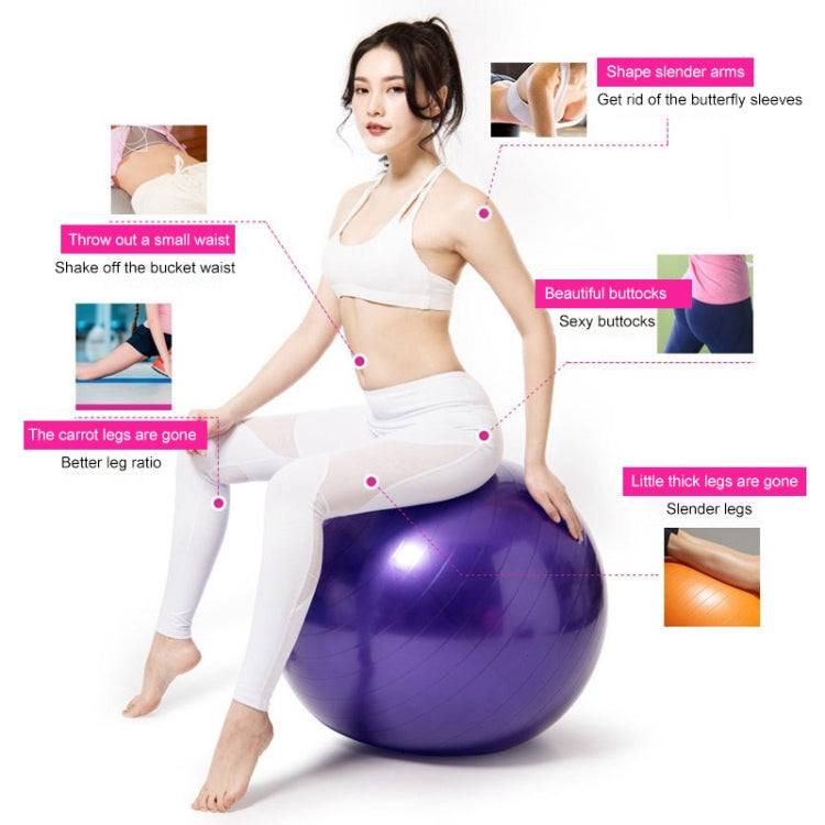 Thickening Explosion-proof Big Yoga Ball Sport Fitness Ball Environmental Pregnant Yoga Ball, Diameter: 55cm, 55cm (Purple), 55cm(Pink), 55cm(Blue)