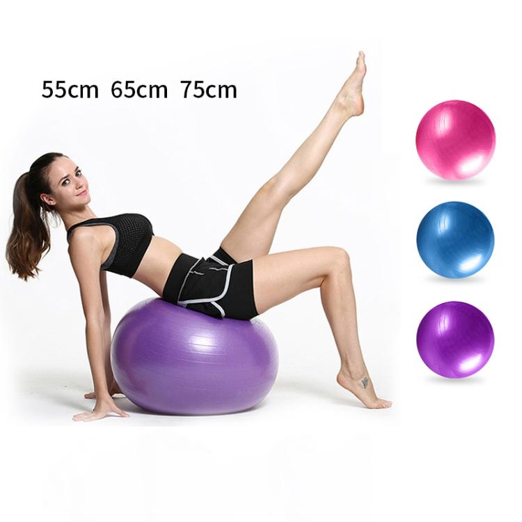 Thickening Explosion-proof Big Yoga Ball Sport Fitness Ball Environmental Pregnant Yoga Ball, Diameter: 75cm, 75cm(Pink), 75cm(Blue), 75cm(Purple)