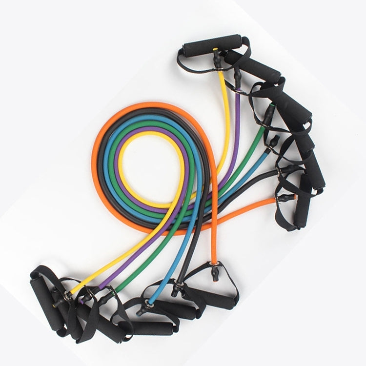 Fitness Exercise Resistance Bands Stretch Elastic Rope Workout Yoga Rally Muscle Training Exercise Rope, Size:5*10*1200mm, Random Color Delivery, Size:5*10*1200mm