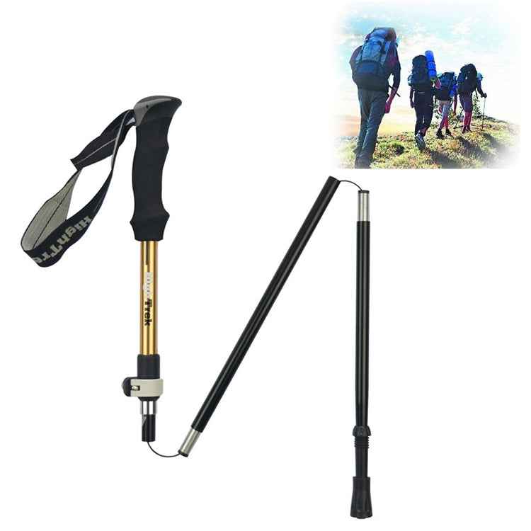 Outdoor Mountaineering Portable Foldable Ultra light Aluminium Alloy Alpenstocks Trekking Poles, Length : 35-125CM