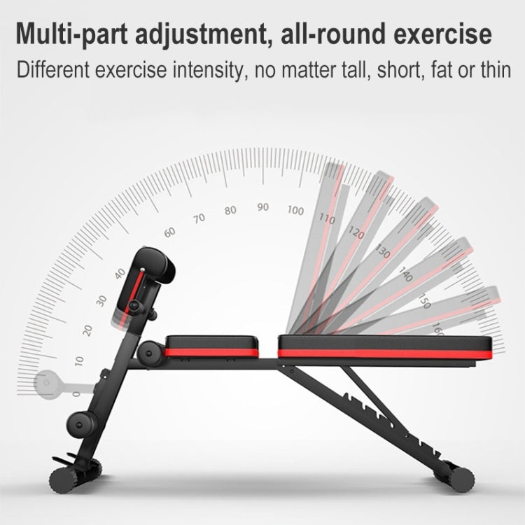 189-3 Premium Edition Household Folding Multifunctional Bold Main Frame Dumbbell Bench Sit-up Bench Weightlifting Bed with Pull Rope & Preacher Curl, Premium Edition