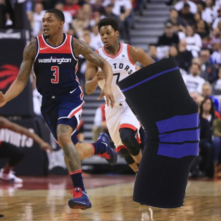 Outdoor Fitness Mountaineering Knit Protection Silicone Anti - collision Spring Support Sports Knee Protector, Size: M, Size: M