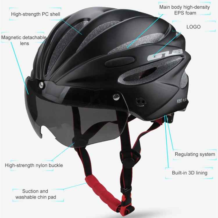 GUB K80 Plus Bike Helmet With Visor And Goggles