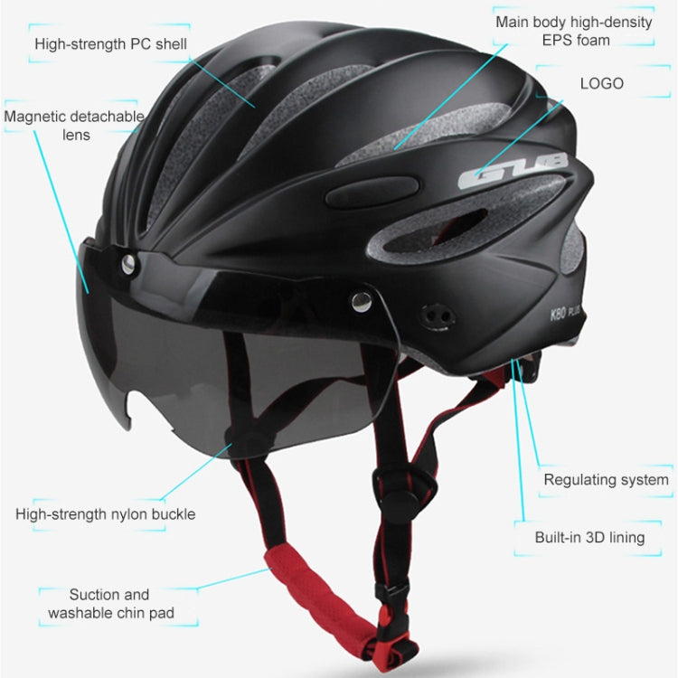 GUB K80 Plus Bike Helmet With Visor And Goggles, GUB K80 Plus(Black), GUB K80 Plus(Orange), GUB K80 Plus(Gradient Blue), GUB K80 Plus(Gradient Purple), GUB K80 Plus(Red), GUB K80 Plus(Titanium Color), GUB K80 Plus(White), GUB K80 Plus(Fluorescent Green)