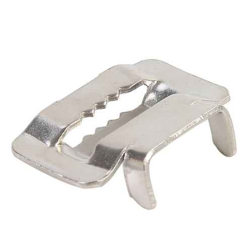 100 PCS 19.05mm 304 Stainless Steel Tie Lock Type Cable Wrapped Bundle Buckle