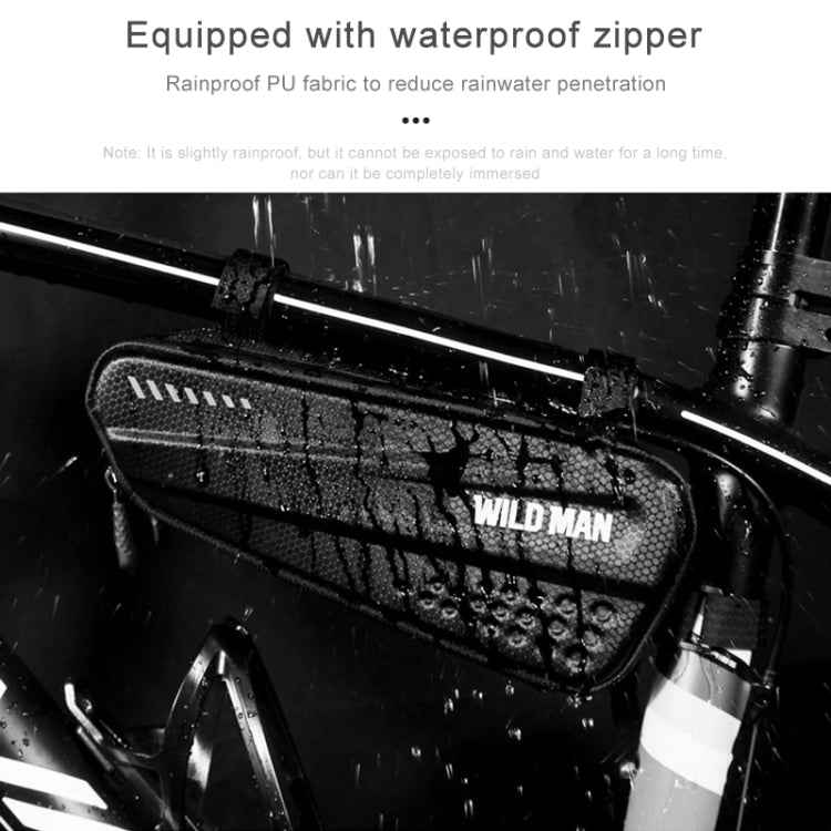 WILD MAN ES4 1.2L Hard Bicycle Bags Rainproof Road Bicycle Frame Bag Triangle Bag