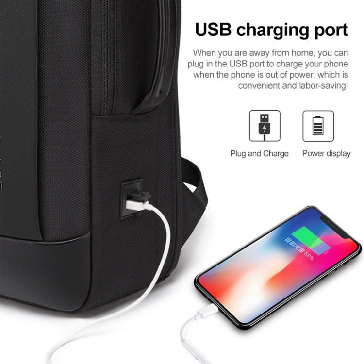 Bange BG-S52 16 inch Men Oxford Cloth Waterproof Backpack with USB Port, 16 inch Oxford Cloth