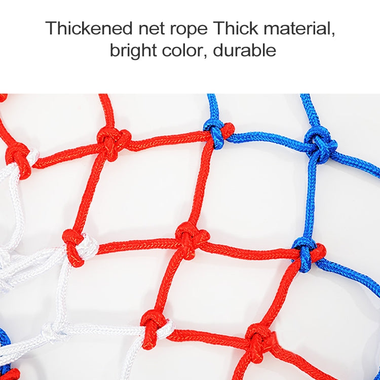 Bold Edition Polyester Rope Basketball Frame Net (White Red Blue), Bold Edition