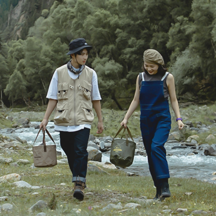 Naturehike NH20SJ040 20L PVC Outdoor Camping Foldable Water Storage Bucket, 20L