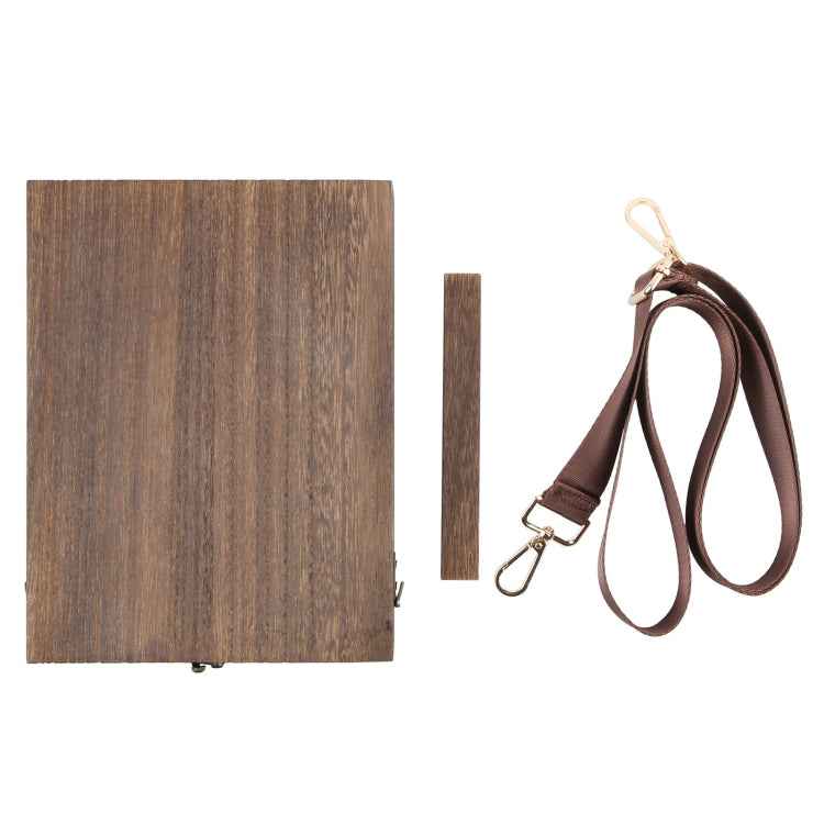 Multifunctional Artist Vintage Wooden Handmade Portable Messenger Bag
