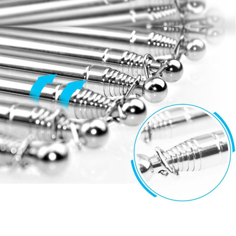 1.2M 6 Knots Telescopic Stainless Steel Rubber Sleeve Teaching Stick Guide Signal Flag, Random Color Delivery, 1.2M 6 Knots