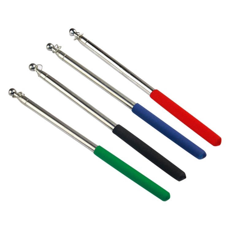 1.6M 7 Knots Telescopic Stainless Steel Rubber Sleeve Teaching Stick Guide Signal Flag, Random Color Delivery, 1.6M 7 Knots