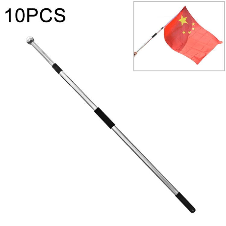 3M 2 Knots Multi-function Telescopic Stainless Steel Teaching Stick Guide Flagpole Signal Flag, 3M 2 Knots