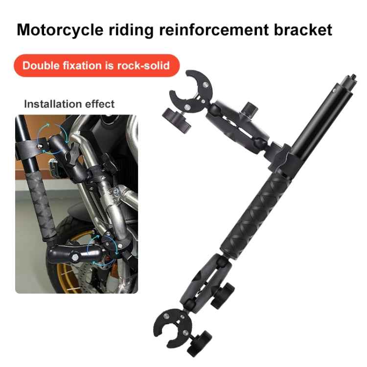Motorcycle Dualheads Crab Clamp Handlebar Fixed Mount Holder