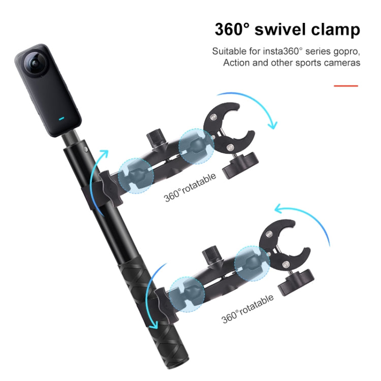 Motorcycle Dualheads Crab Clamp Handlebar Fixed Mount Holder