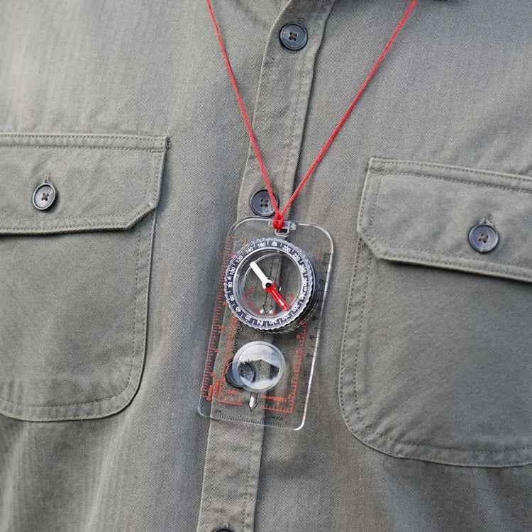 2pcs Nisa SD482 Outdoor Compass Map Scale with Magnifying Glass Multifunction