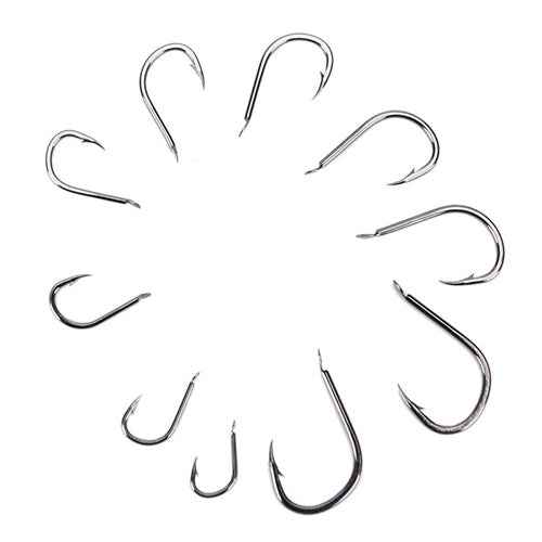 ISE 500 PCS Mixed Size Fish Barbed Hook Fishing Hooks