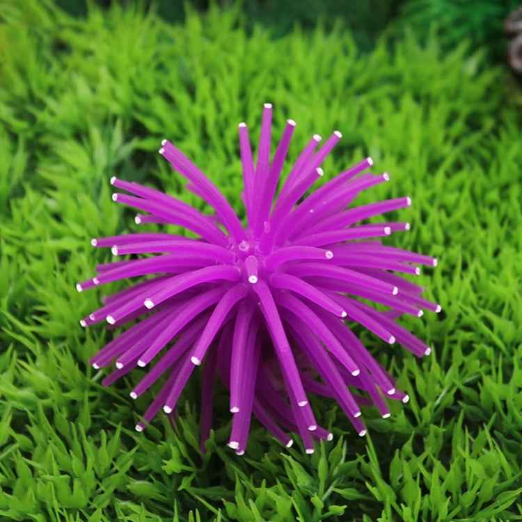 Aquarium Articles Decoration TPR Simulation Sea Urchin Ball Coral with Point, Size: M, Diameter: 10cm