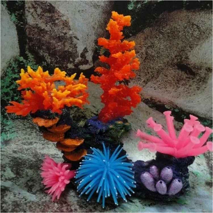 Aquarium Articles Decoration TPR Simulation Sea Urchin Ball Coral with Point, Size: S, Diameter: 7cm