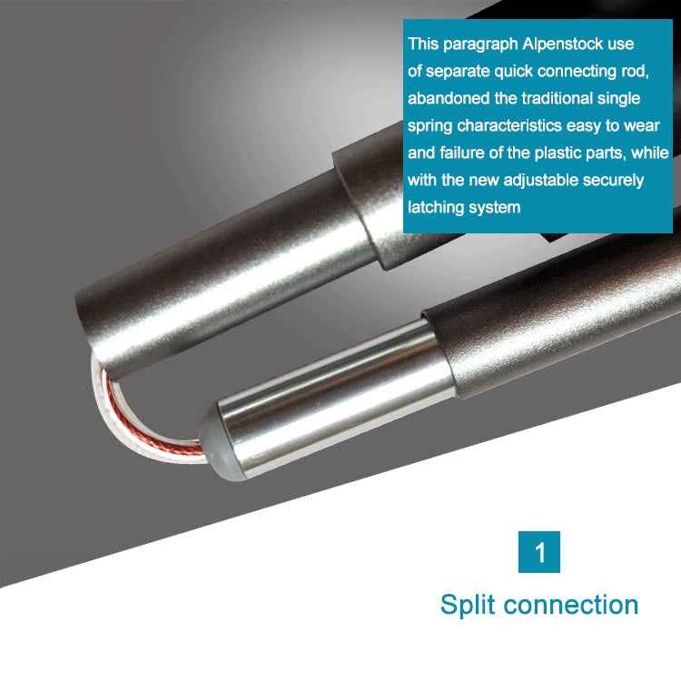 125cm Adjustable Portable Outdoor Aluminum Alloy Trekking Poles Stick