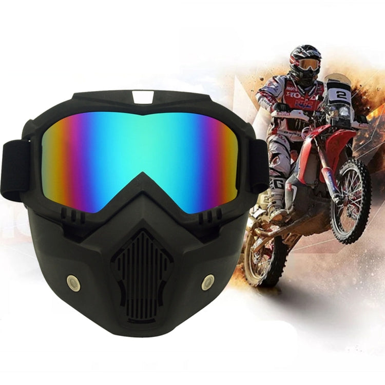 Motorcycle Off-road Helmet Mask Detachable Windproof Goggles Glasses