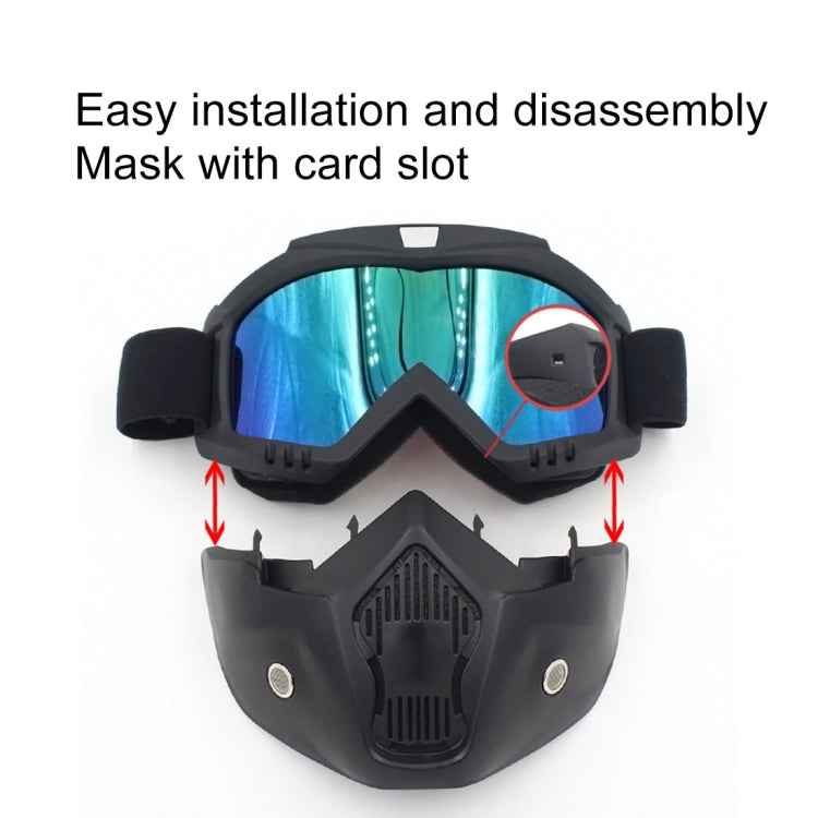 Motorcycle Off-road Helmet Mask Detachable Windproof Goggles Glasses