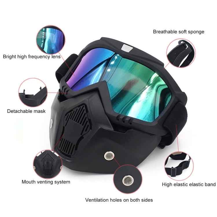 Motorcycle Off-road Helmet Mask Detachable Windproof Goggles Glasses