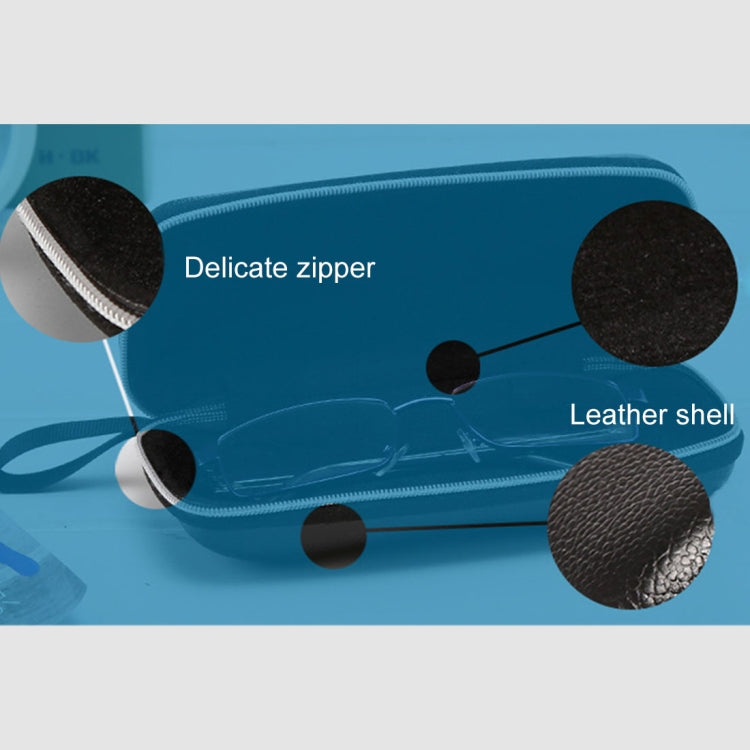 Sunglasses PU Leather Shell Zipper Glasses Case Box, Size: 16.5*6cm, Sunglasses PU Glasses Case
