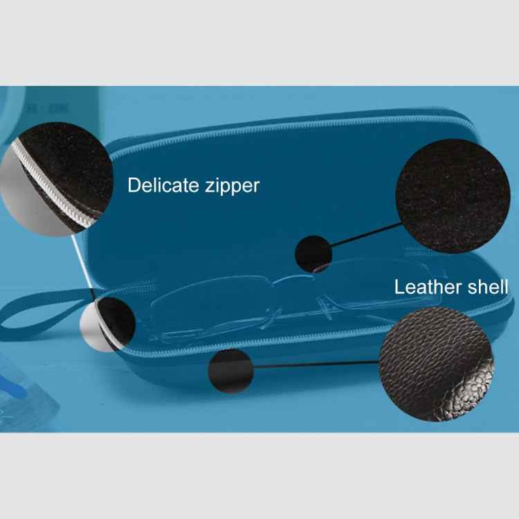 Sunglasses PU Leather Shell Zipper Glasses Case Box, Size: 16.5*6cm, Sunglasses PU Glasses Case
