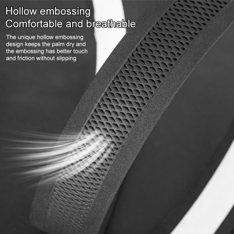 PROMEND GR-081H 1 Pair Embossed Hollow Antiskid Bicycle Grips Tape, 200x3cm Black