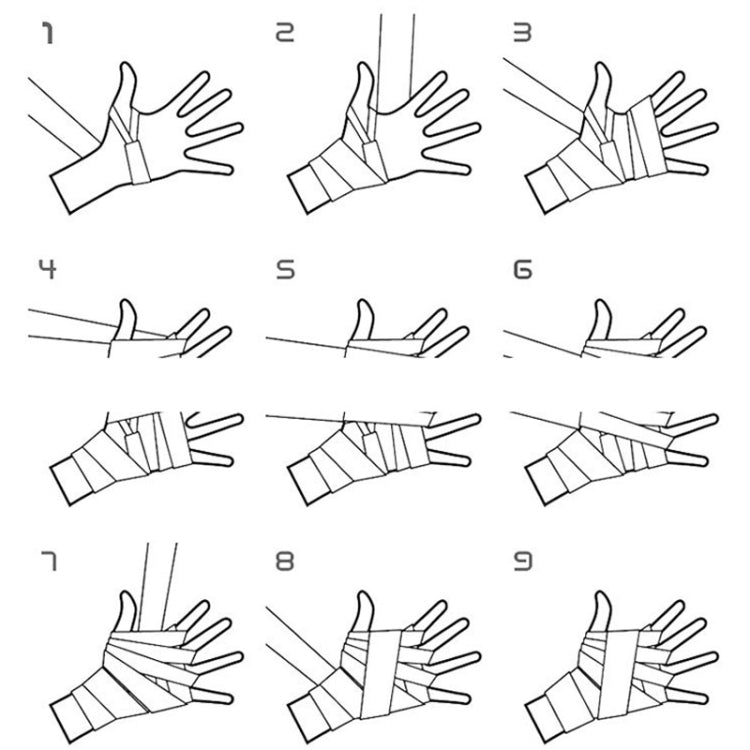 BONSEM Training Boxing Bandage for Adults, Size: 2.5m, Boxing Bandage Black, Boxing Bandage Blue, Boxing Bandage Red