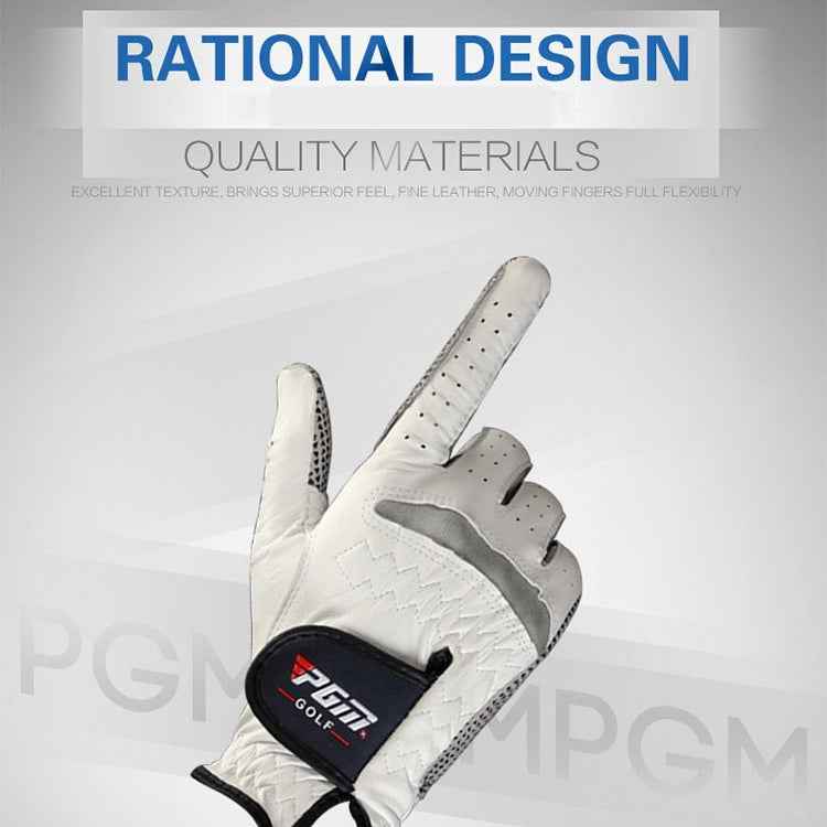 PGM Right Hand Sheepskin Anti-slip Particle Golf Men Gloves, Size: 26#, Size: 26#