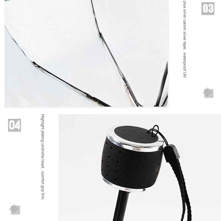 Creative Fresh Style Three Fold Silver Tape Anti Ultraviolet Sunshade Umbrella, OG3876A, OG3876B, OG3876C