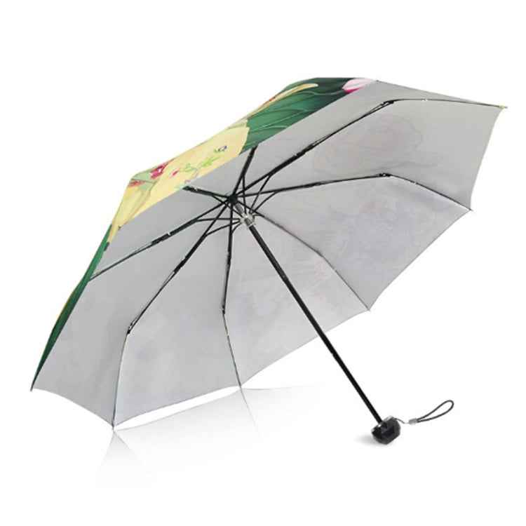 Creative Fresh Style Three Fold Silver Tape Anti Ultraviolet Sunshade Umbrella, OG3884A, OG3884B