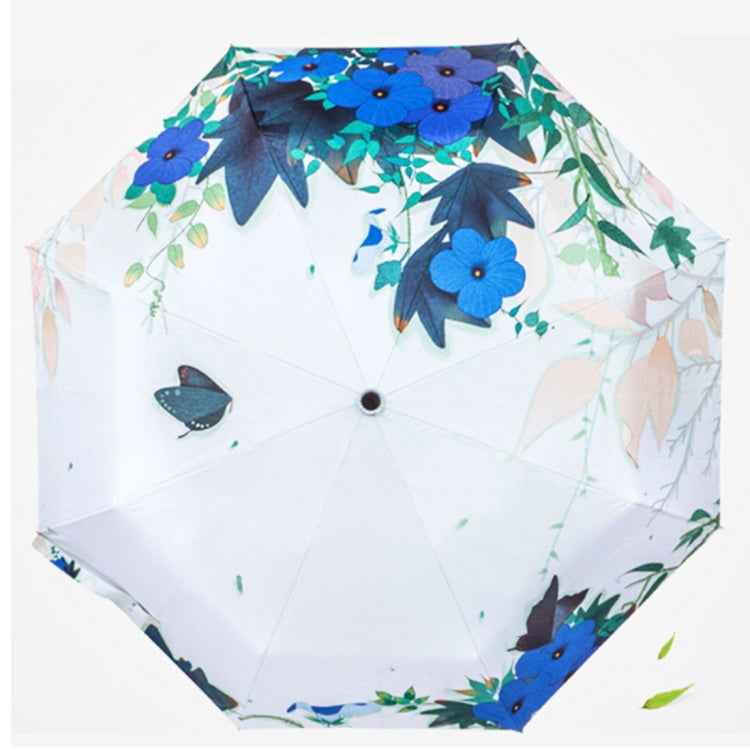 Creative Fresh Style Three Fold Silver Tape Anti Ultraviolet Sunshade Umbrella, OG3884A, OG3884B