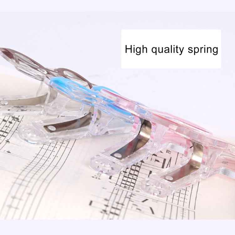 10 PCS PP Material Stainless Steel Spring Music Note Shape Book Clip Deluxe Page Holder, Random Color Delivery
