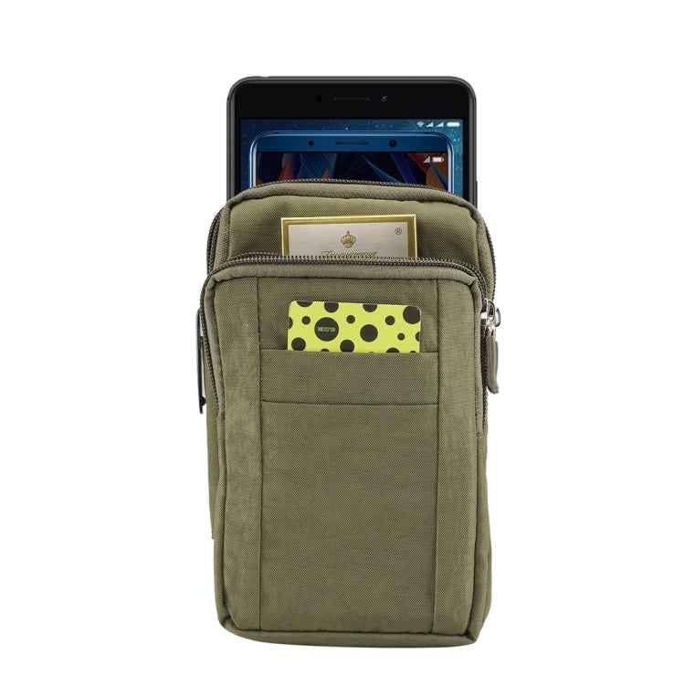Outdoor Phone Carrying Case Pouch Nylon Crossbody Shoulder Cell Phone Holster Waist Belt Wallet Bag with Carabiner