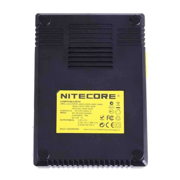Nitecore D4 Intelligent Digi Smart Charger with LCD Display for 14500, 16340 (RCR123), 18650, 22650, 26650, Ni-MH and Ni-Cd (AA, AAA) Battery