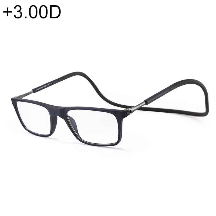 Anti Blue-ray Adjustable Neckband Magnetic Connecting Presbyopic Glasses, +3.00D