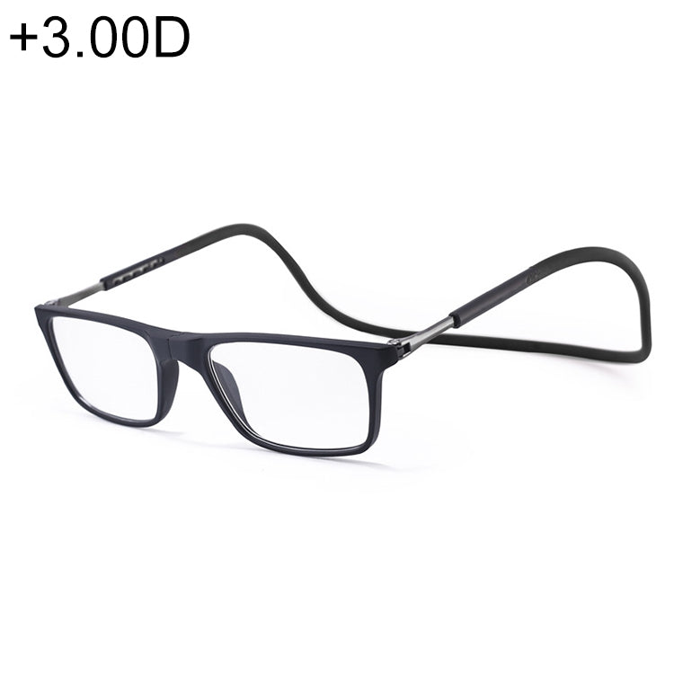 Anti Blue-ray Adjustable Neckband Magnetic Connecting Presbyopic Glasses, +3.00D, +3.00D