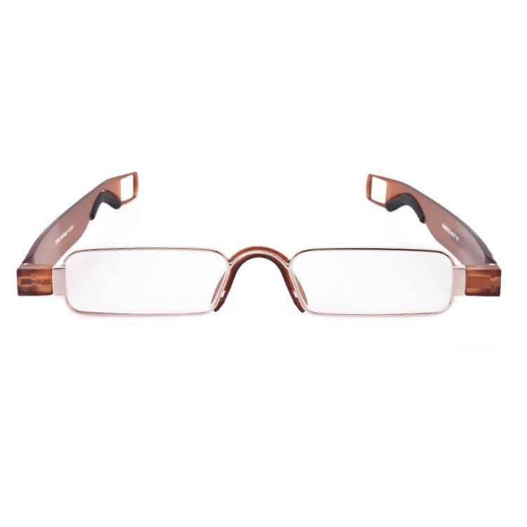 Portable Folding 360 Degree Rotation Presbyopic Reading Glasses with Pen Hanging, +1.50D