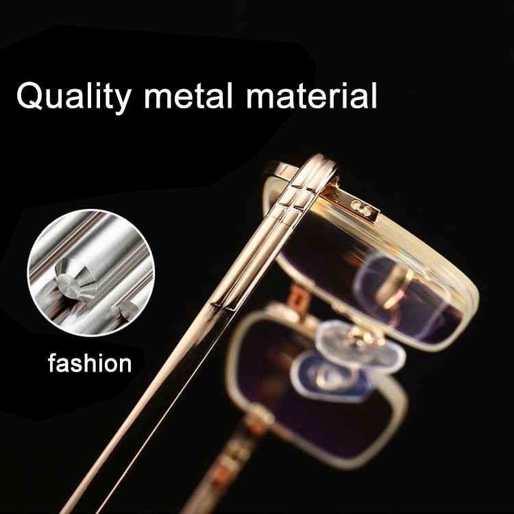 Folding Anti Blue-ray Presbyopic Reading Glasses with Case & Cleaning Cloth, +1.50D, +1.50D