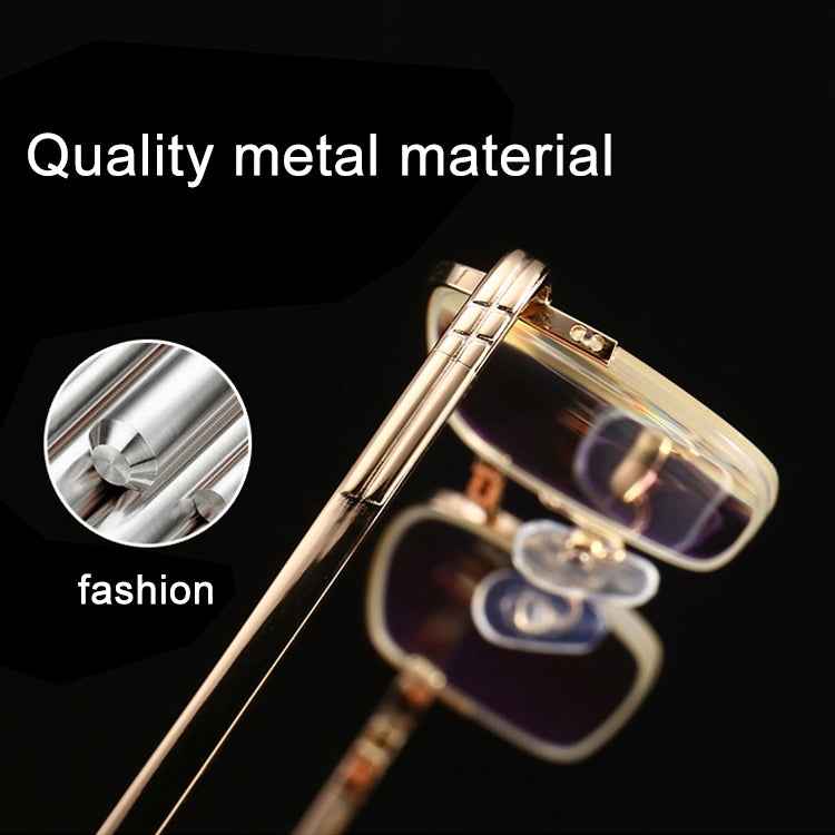 Folding Anti Blue-ray Presbyopic Reading Glasses with Case & Cleaning Cloth, +2.00D, +2.00D