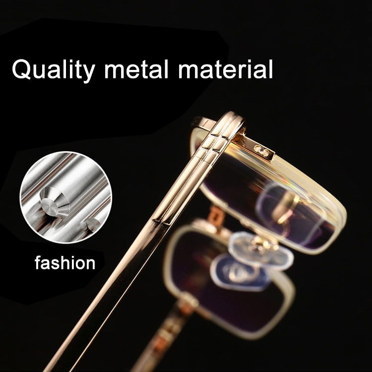 Folding Anti Blue-ray Presbyopic Reading Glasses with Case & Cleaning Cloth, +4.00D, +4.00D