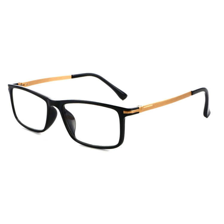 Black Frame Spring Hinge Anti Fatigue & Blue-ray Presbyopic Glasses, +4.00D, +4.00D