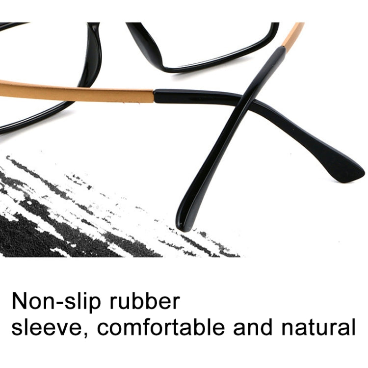 Black Frame Spring Hinge Anti Fatigue & Blue-ray Presbyopic Glasses, +4.00D, +4.00D