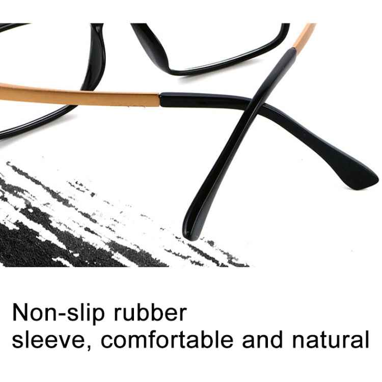 Black Frame Spring Hinge Anti Fatigue & Blue-ray Presbyopic Glasses, +4.00D, +4.00D