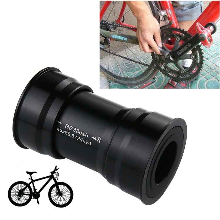 BB386 EVO Press Fit Style Bottom Bracket Fits 86.5mm for SHIMANO, Prowheel, SRAM GXP Mountain Bike