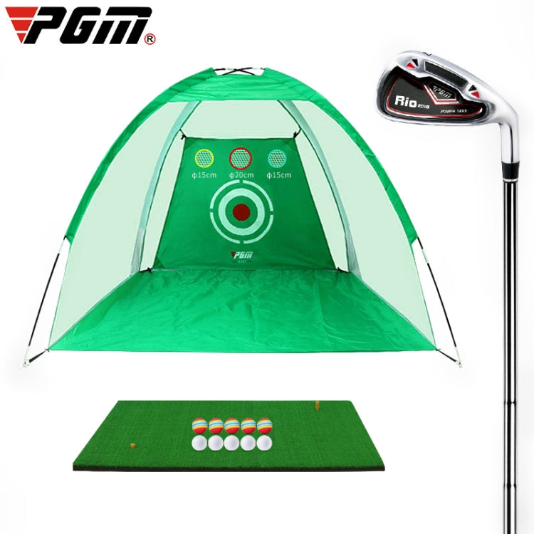 PGM Golf Training Aids Indoor Sports Hitting Practice Net 3m, with Hitting Mat & Seven-iron, 3m, with Hitting Mat